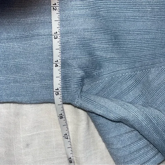 Garage Light Blue Ribbed Knit Top - Picture 10 of 11